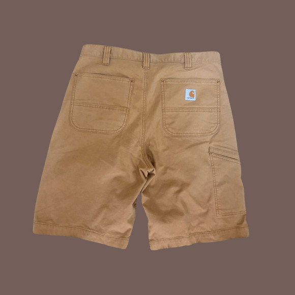 Carhartt Duck Shorts | Brown Canvas | Size 33 | Vintage - Picture 3 of 4